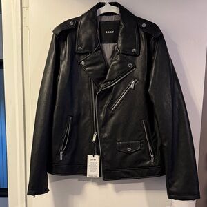 DKNY Men's Black Biker Jacket